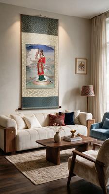 Shu Brocade Queen Jomo Vertical Scroll