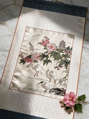 Shu-Brocade Spring Scenery of Jinjiang River · Vertical Bashu Landscape Scroll