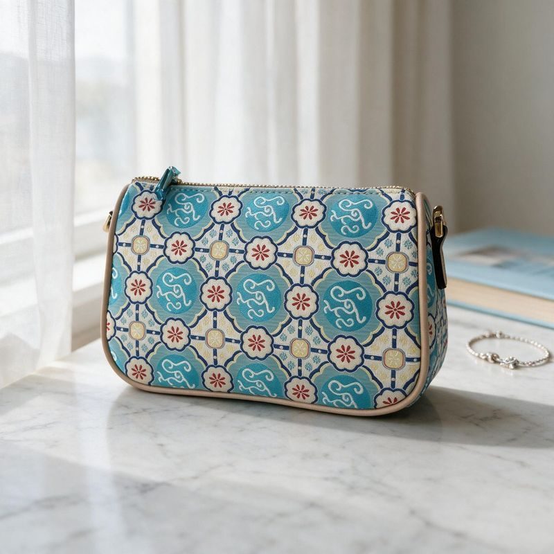 Silk-Road Florals, Heritage Purse (22 × 14 cm)